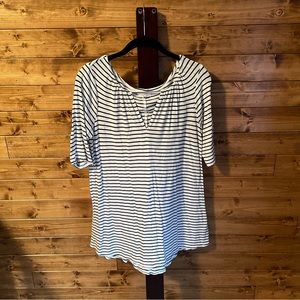 Stripes half sleeved top